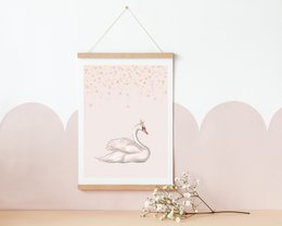 Schwan-Plakat, Ballett-Plakat, Ballerina-Plakat, Ballett-Druck, Ballett-Plakat, Mädchen-Zimmer-Plakat, Mädchen-Kinderzimmer-Plakat, rosa Mädchen-Zimmer-Dekor