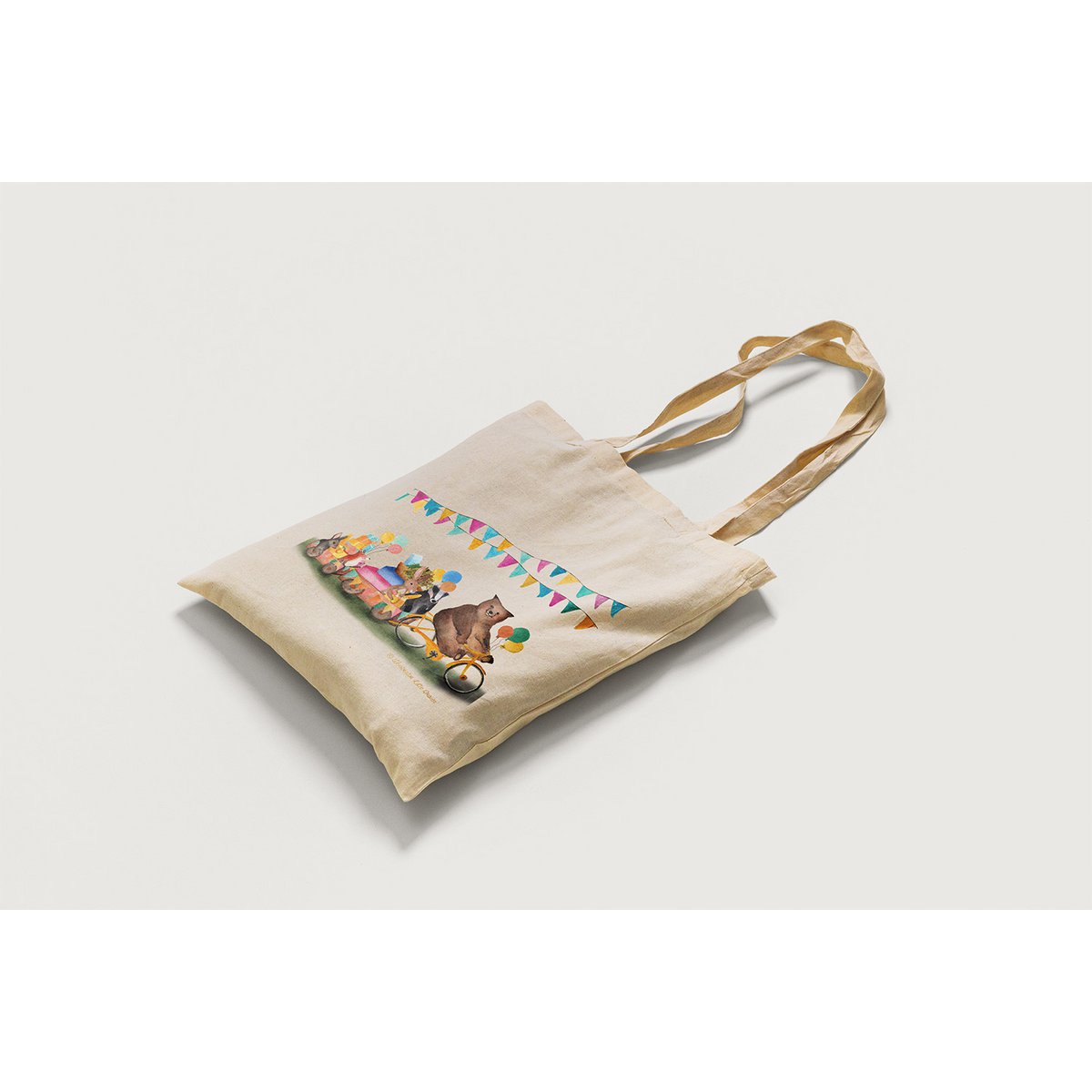 Borsa in cotone Sfilata festosa di animali