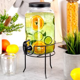 Spender mit Wasserhahn und Schwarz 3,2 l