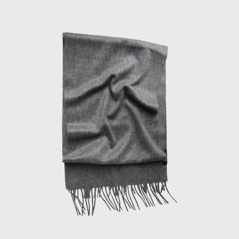 Fin vævet - 100% cashmere vævet tørklæde med frynser