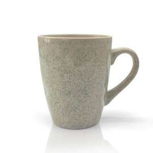 Stoneware mug with handle modern gray