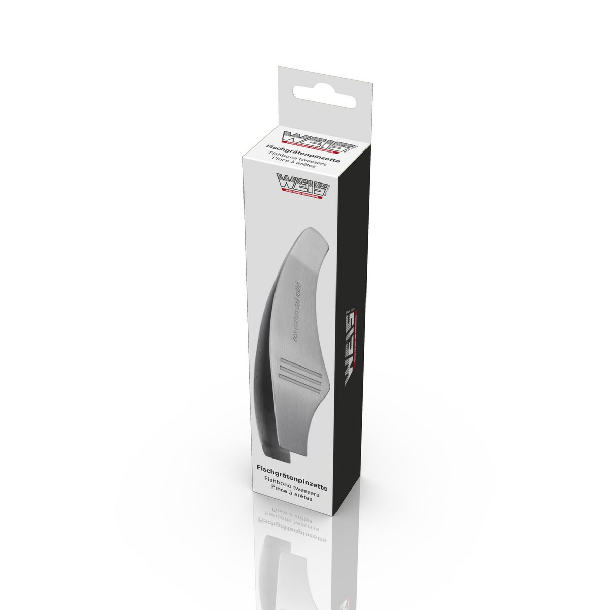 Wide herringbone tweezers made of stainless steel