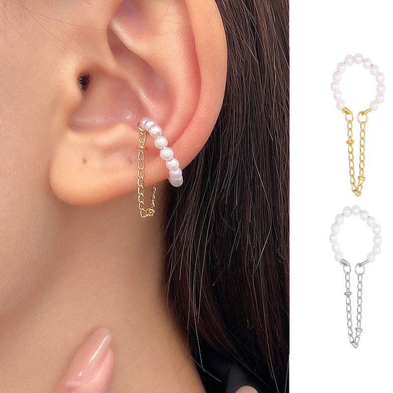 1 Pc 2025 Mode Minimalistischen Kein Piercing Ohr Manschette Ohrringe für Frau Gefälschte Piercing Ohr Manschette Clip Ohrringe für frauen Manschetten Schmuck