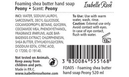 Schäumende Sheabutterseife Pfingstrose 520 ml Isabelle Rose