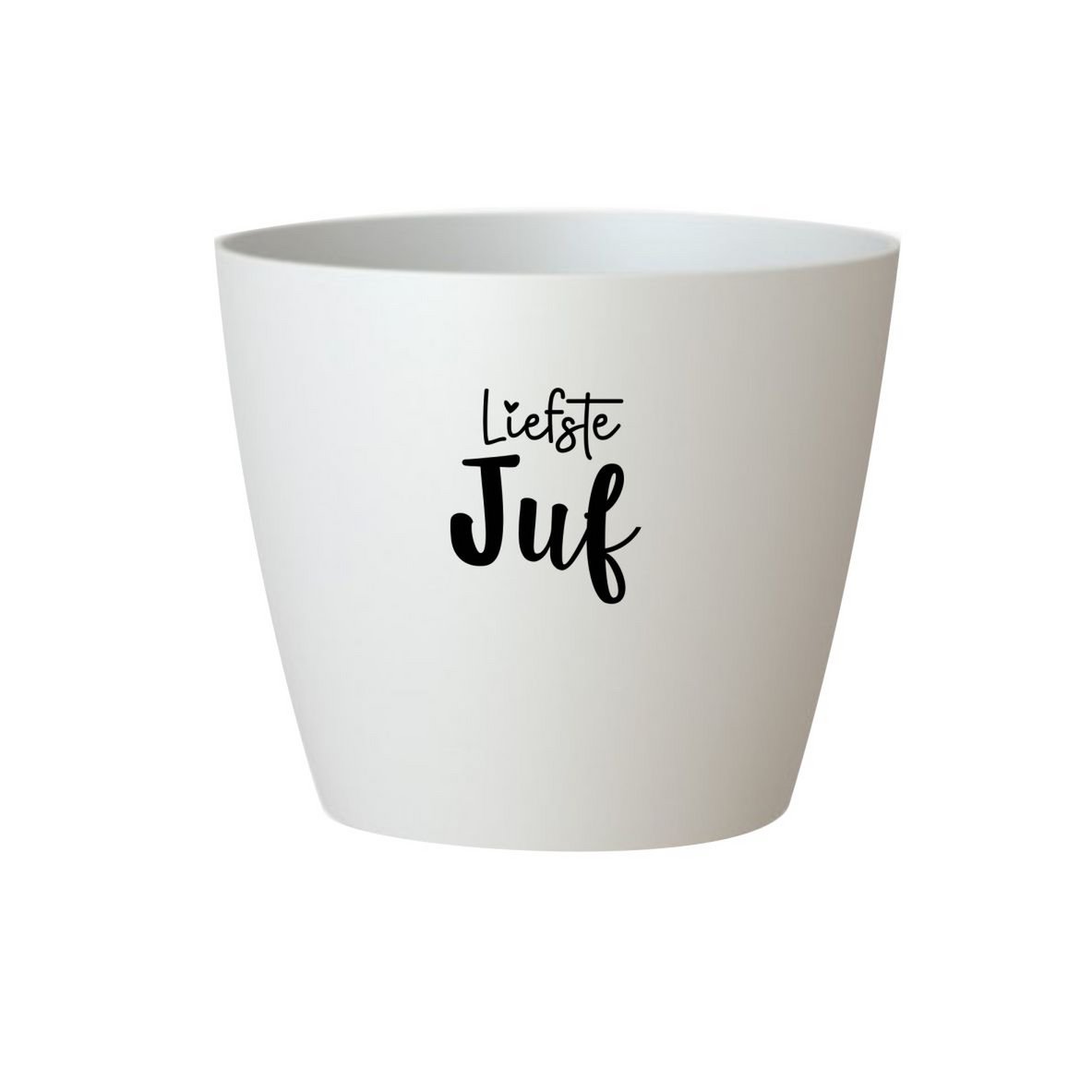 Flowerpot 'Dearest teacher' - white