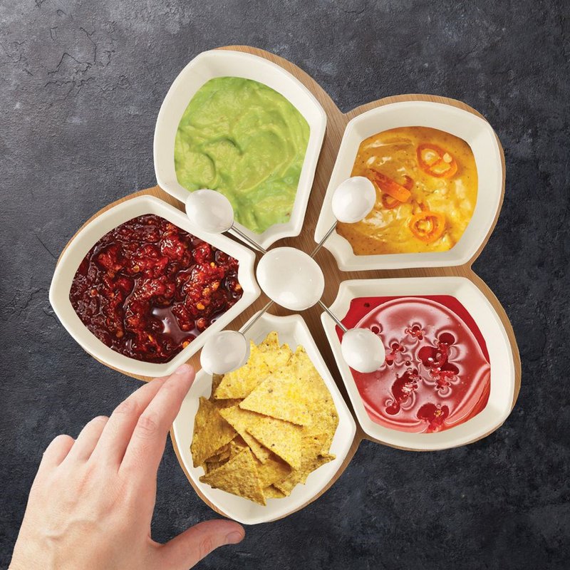Snackskåle Porcelæn Hvid Whiteline 28,5 cm 10 stk