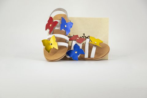 Griechische Kindersandale aus Leder für den Sommer: Polihari