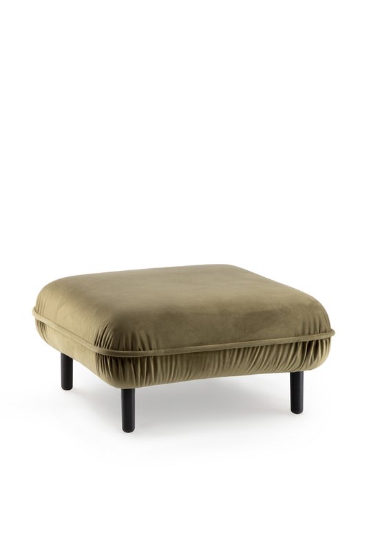 Bean Pouf, velluto verde