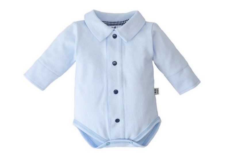 045N SKJORTE BODYSUIT LYSEBLÅ LILLE HERRE