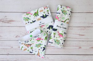 New Baby Gift Set, Eco Gift Set, Baby Bib, Reusable Baby Wipes, Burp Cloth, New Mum Gift, Dribble Bib