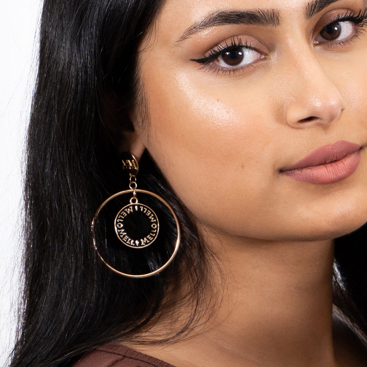 Melli Mello Coin in Hoop Oorbellen Goud