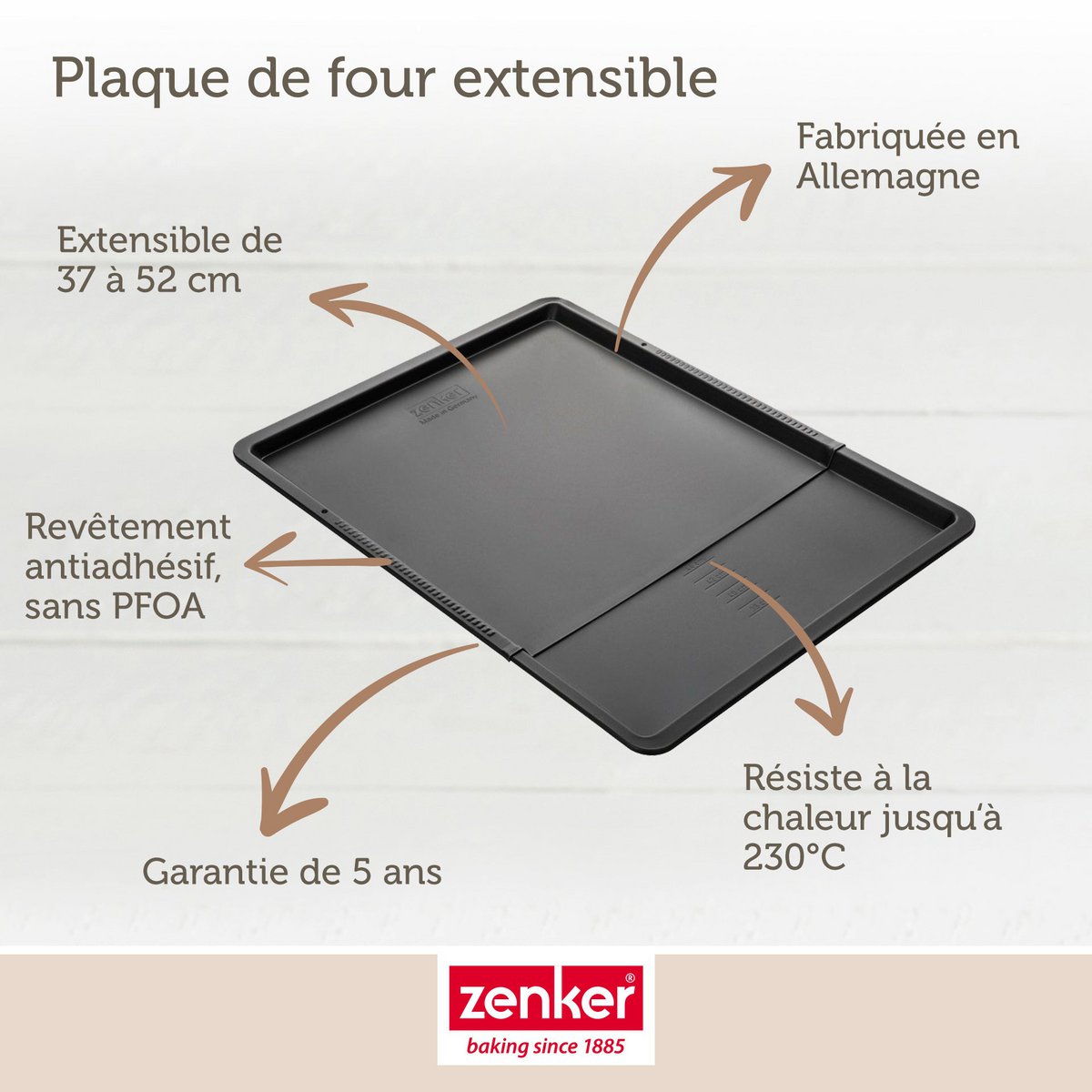 Zenker Black Metallic Rozkładana blacha do pieczenia 37 x 52 cm