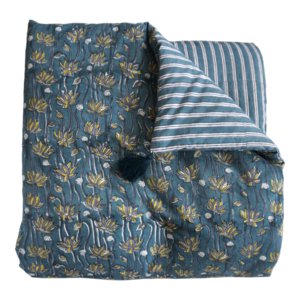 Cotton quilt "Flowers stripes"