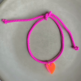 Armband Lume Charms Fizz | Hart – Neonrosa