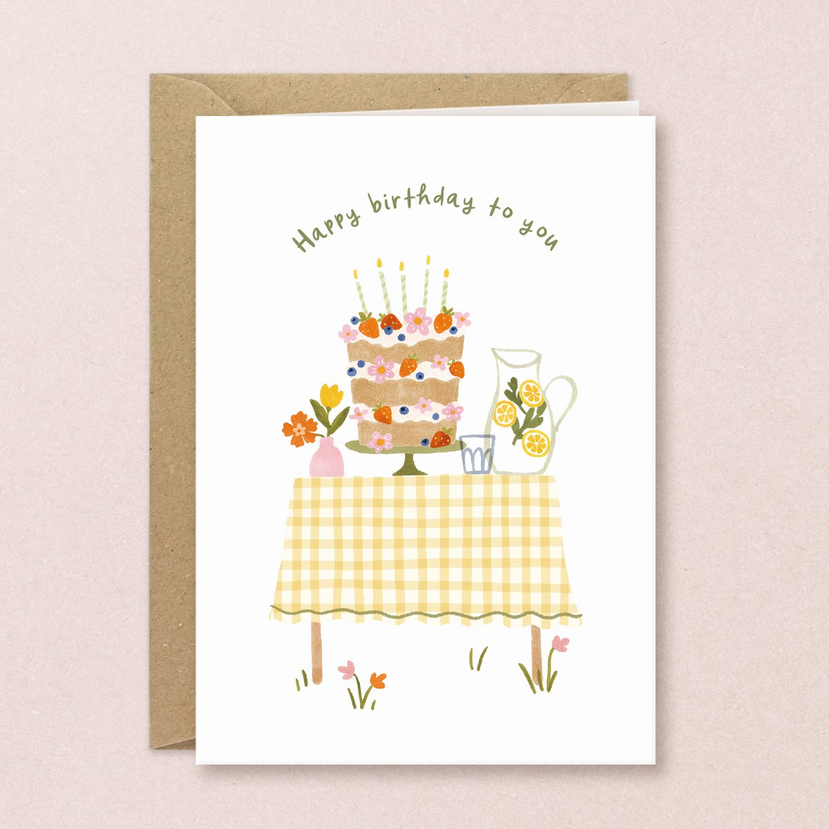 Greeting card cake - Happy birthday to you