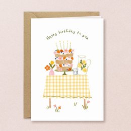 Pastel de tarjeta de felicitación - Feliz cumpleaños a ti
