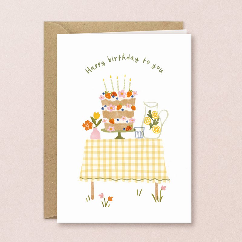 Greeting card cake - Happy birthday to you