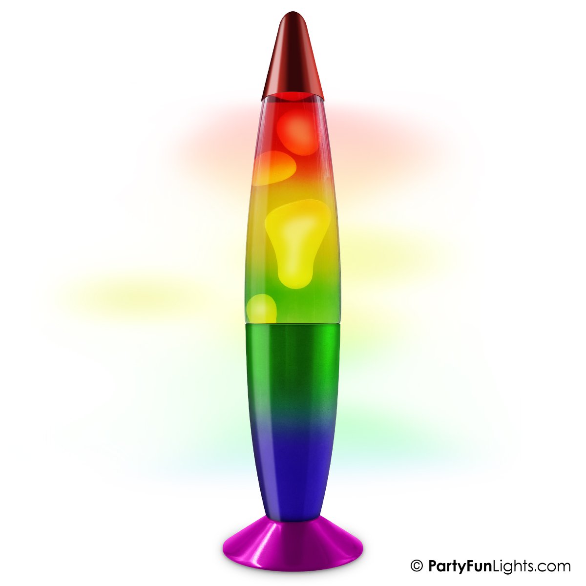 Lava Lamp Rainbow Look LED - 34 cm - Lava lamp mood lighting - Night light for children 6+