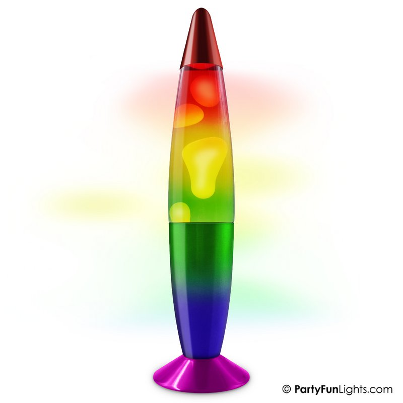 Lava Lamp Rainbow Look LED - 34 cm - Lava lamp mood lighting - Night light for children 6+
