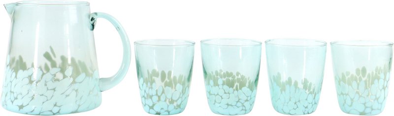JUG WITH GLASSES SPLASH 5 PIECE SET (HOFF6999)