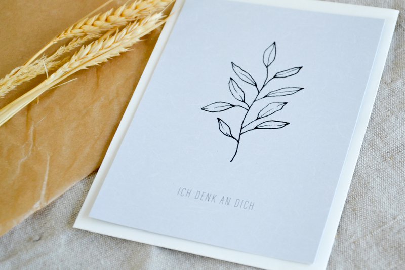 "Thinking of you" postcard