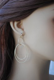 Boucles d'oreilles anneaux plaqué or 24 carats