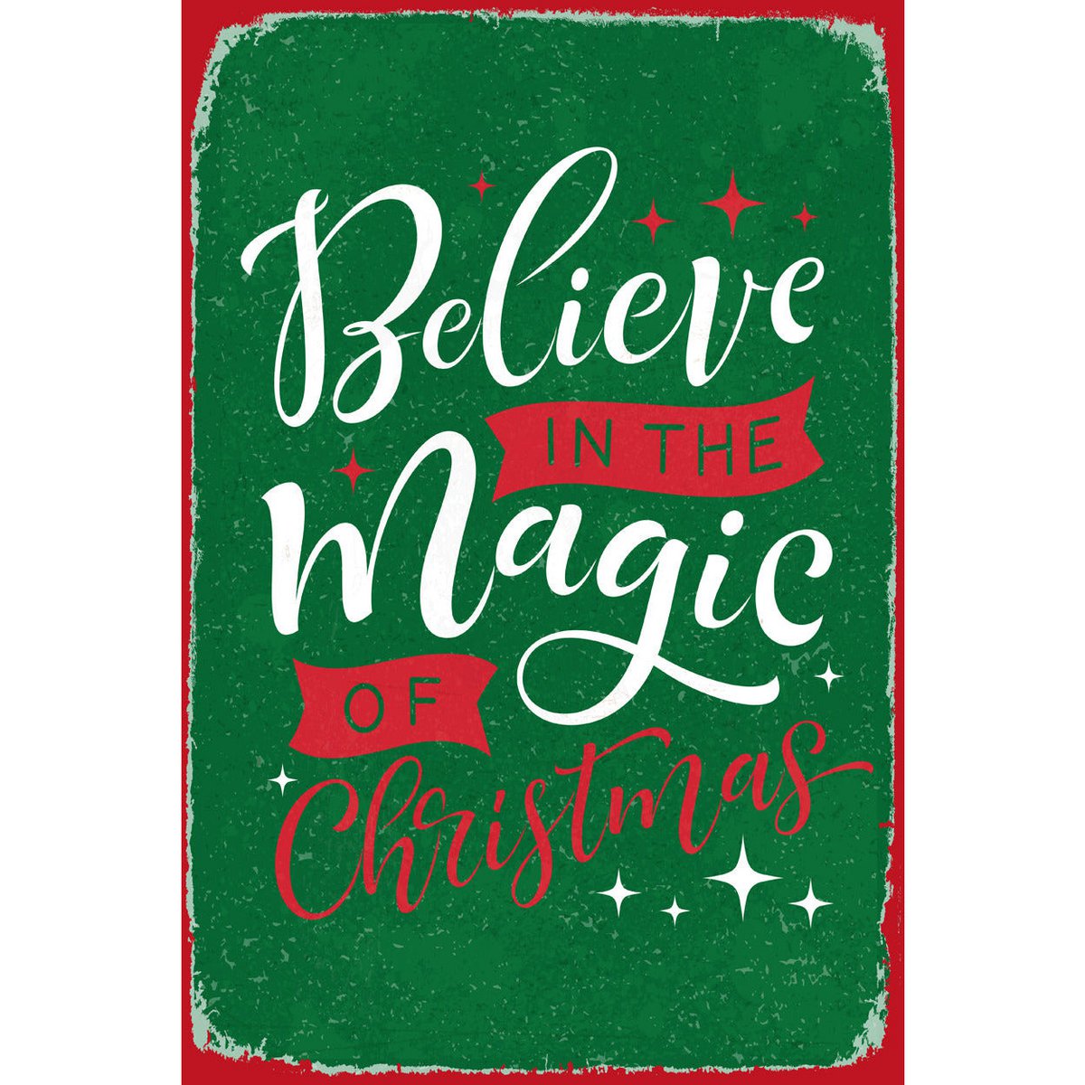 Blechschild - Geloof in de magie van Kerstmis 20x30cm