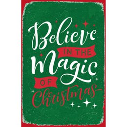 Blechschild - Geloof in de magie van Kerstmis 20x30cm