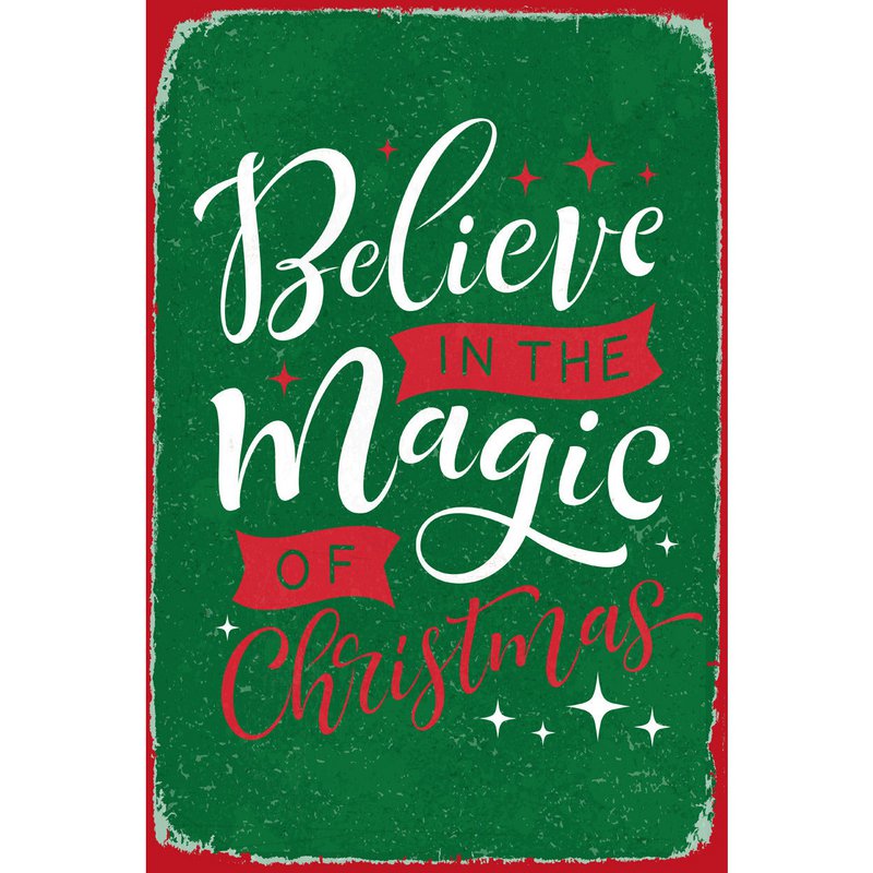 Blechschild - Geloof in de magie van Kerstmis 20x30cm