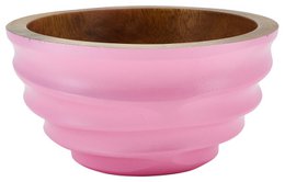 Holzschale - Obstschale - Salatschale - Modell  Twist – rosa