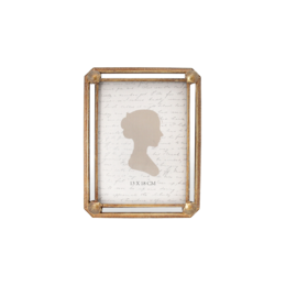 Decorative photo frame in gold resin with shells 21x16 cm