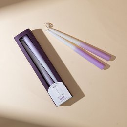 Tapered Candle | Ombr dipped Taper Ceramic Taro
