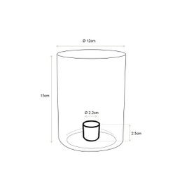 Candle Holder Glass Clear 12x15.5cm