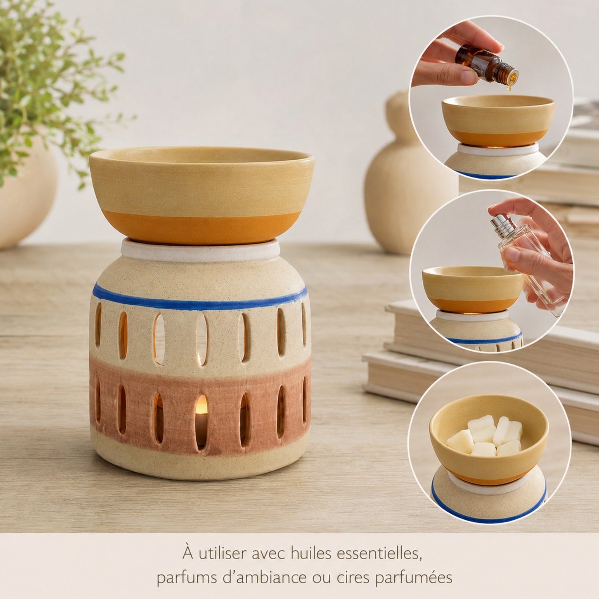 Creativity Series perfume burner – Vaso – Matte ceramic – Handcrafted – Customizable – Original gift idea