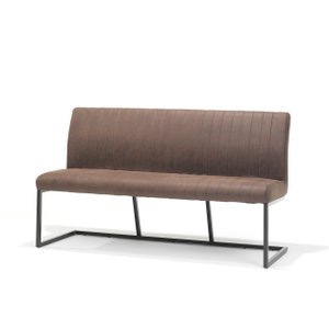Eetbank Sanne Zwart - Fabric Soft Mocca