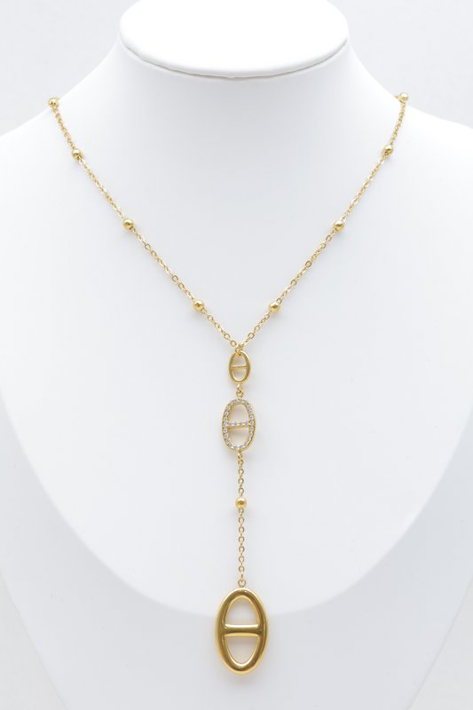 Collier maille marine en acier inoxydable