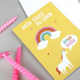 Geburtstagskarte Einhorn Paula