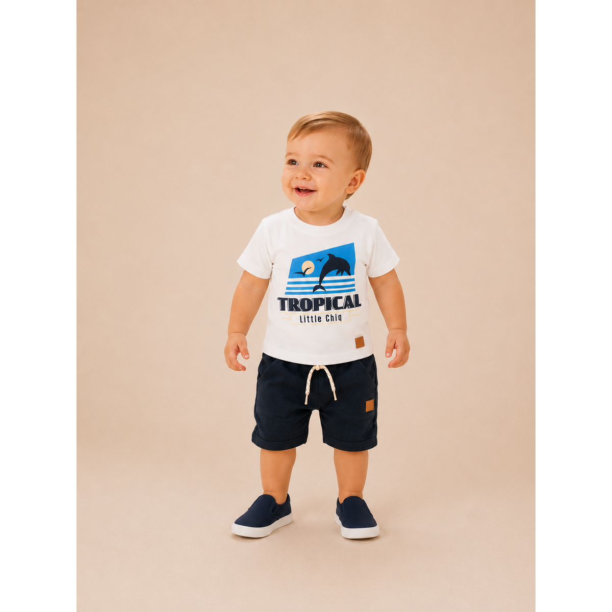 T-shirt bébé "Blanche Neige" (Imprimé Dauphin)