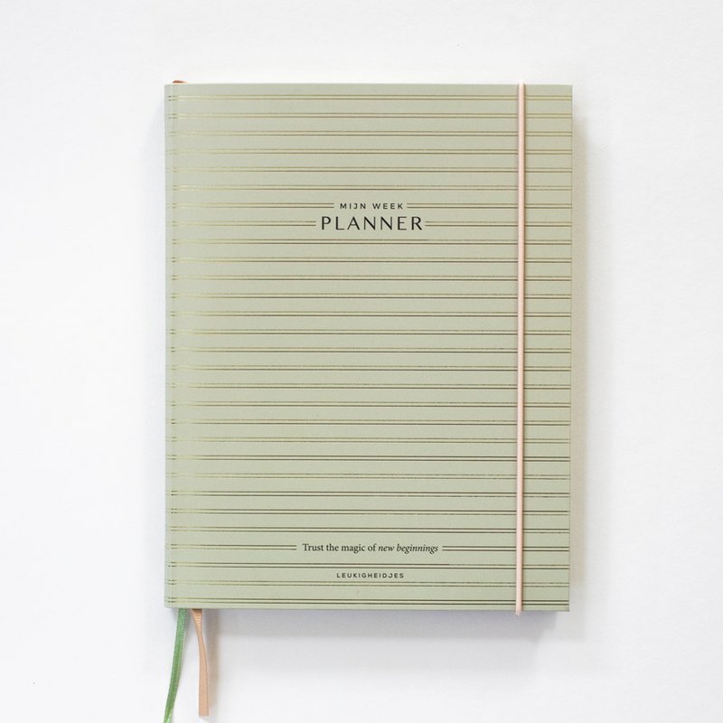 Weekly planner (soft green cover)
