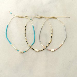 Set of 3 Summer Bracelets w Miyuki Beads & Pearls