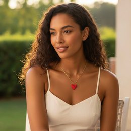 Be My Valentine – Collier cœur fabriqué à la main