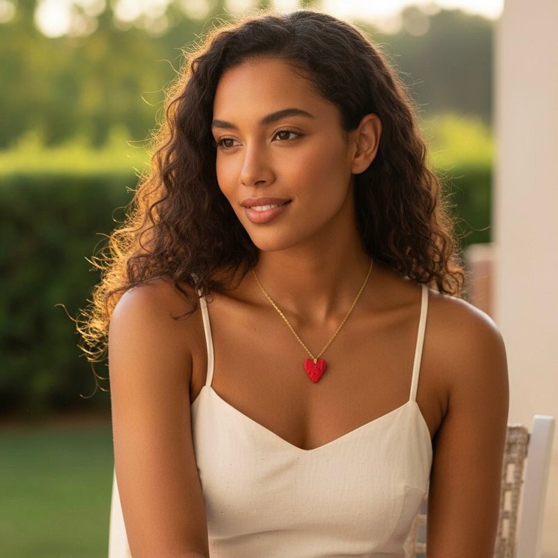 Be My Valentine – Collier cœur fabriqué à la main