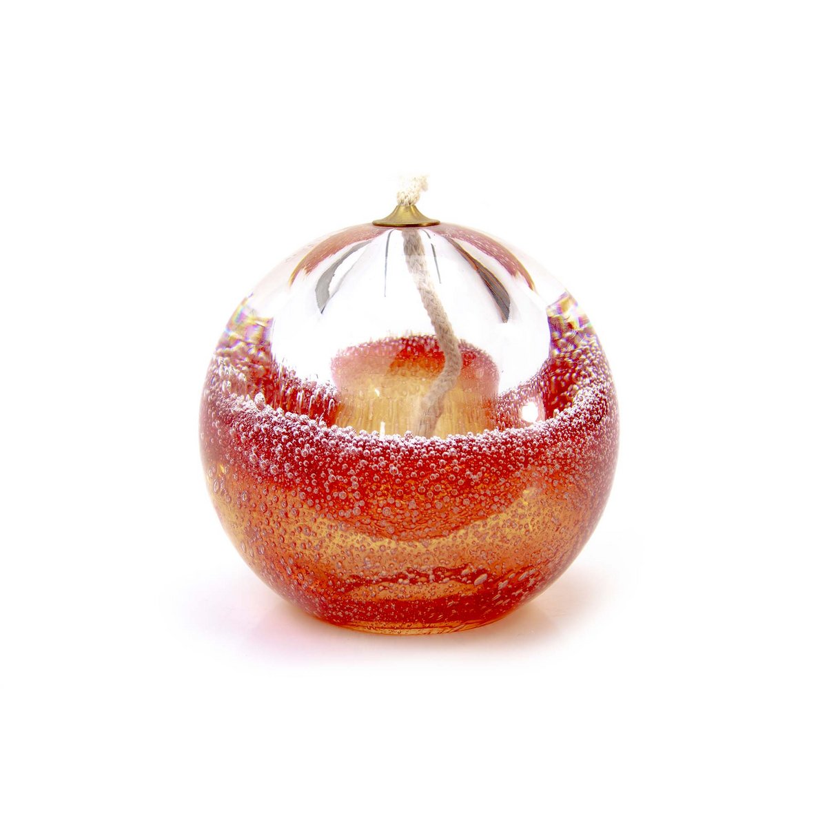 Olielampje - Rood - ø 10 cm - Kristal - Handgemaakt 