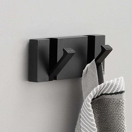 Palermo modern wall coat rack - Black metal coat rack