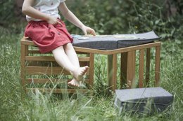 High chair, learning tower, bench (all-in-one)