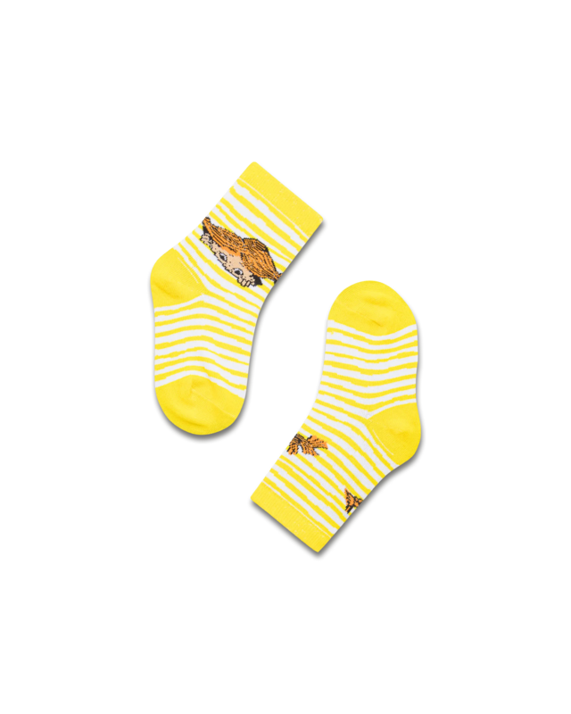 koaa – Pippi Calzelunghe Stripes – Easy Calzini giallo/bianco