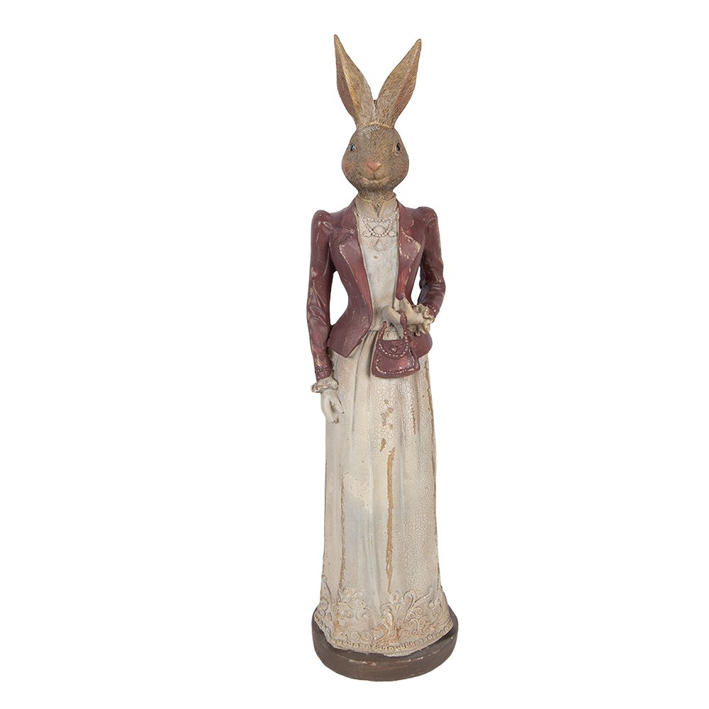Decoration Statue Rabbit 9x9x35 cm Brown Plastic