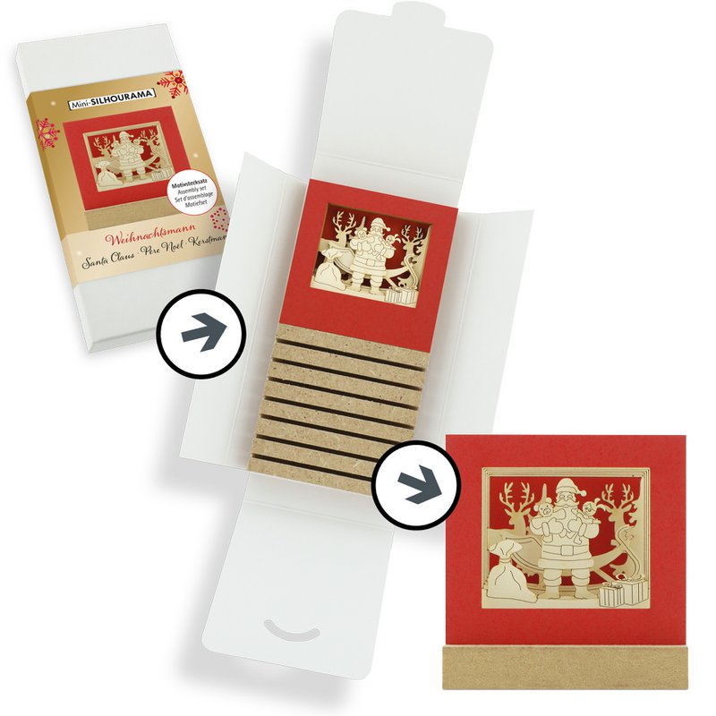 Weihnachtsmann-Silhoubox M
