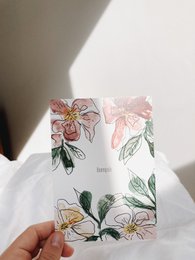 Floral greetings folded card