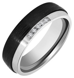 "Urban Vows" kvinders partnerring lavet af rustfrit stål, tofarvet, str. 60